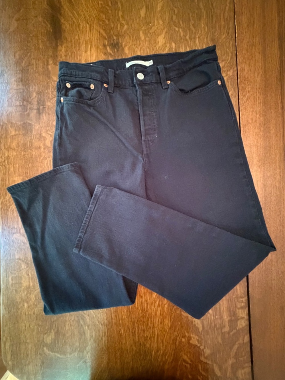 Levi's Premium Wedgie Straight Jeans – Women's Size 29 – Black - Picture 12 of 14
